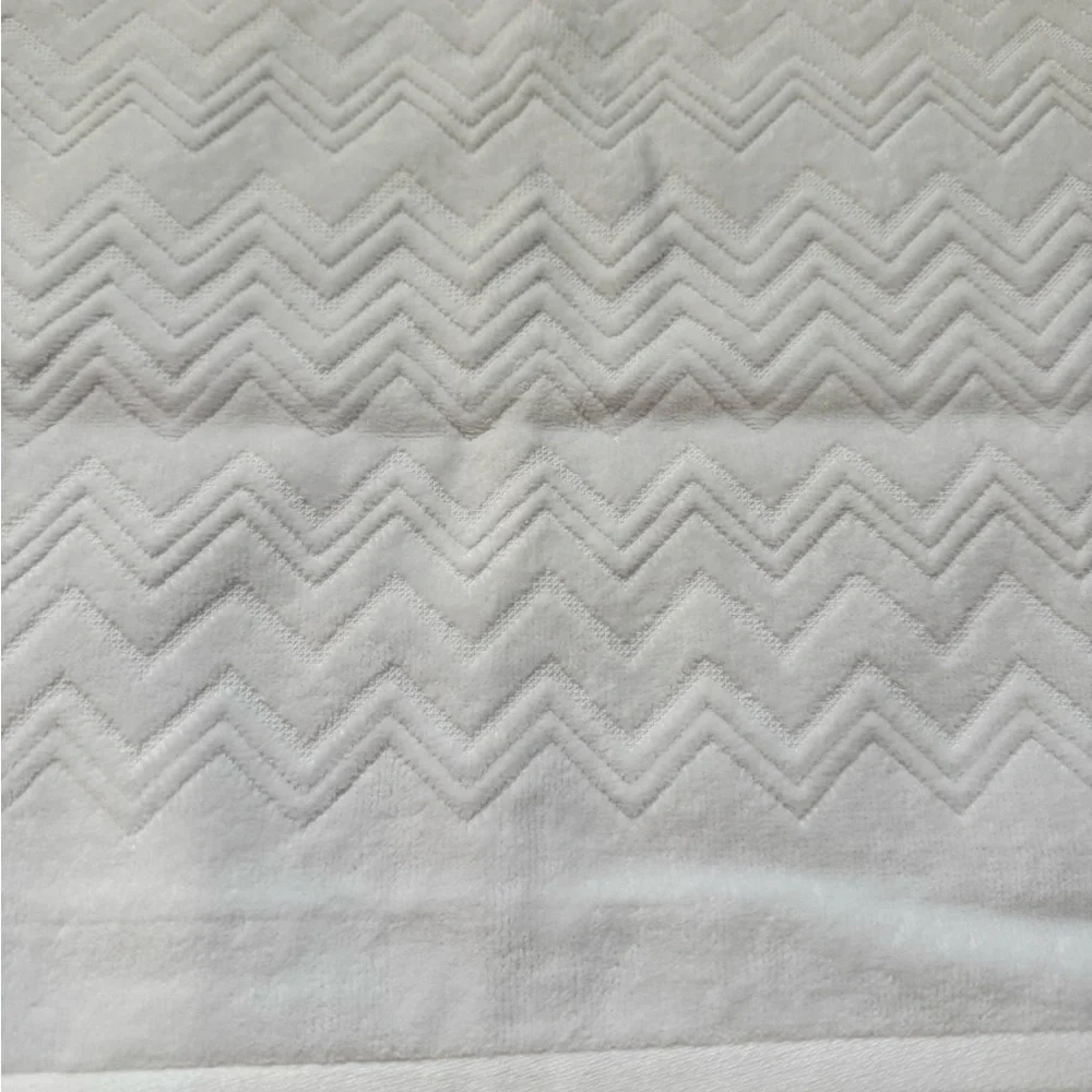 NEW Set of 2 Missoni Home 100% Cotton Iconic Zig Zag Chevron Pattern Hand Towels
